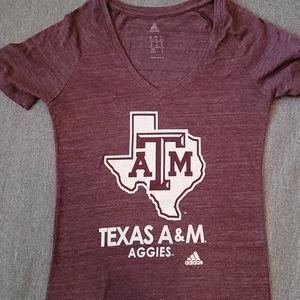 Texas A&M tamu aggie adidas vneck s